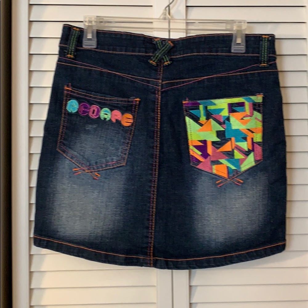 Red Ape Jean Skirt